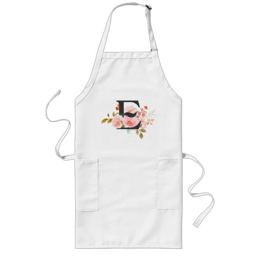 Letter E Long Apron Lang Schort (Voorkant)