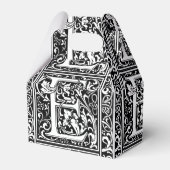 Letter E Middeleeuws Monogram Art Nouveau Bedankdoosjes (Voorkant Zijde)