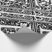 Letter E Middeleeuws Monogram Art Nouveau Cadeaupapier (Hoek)