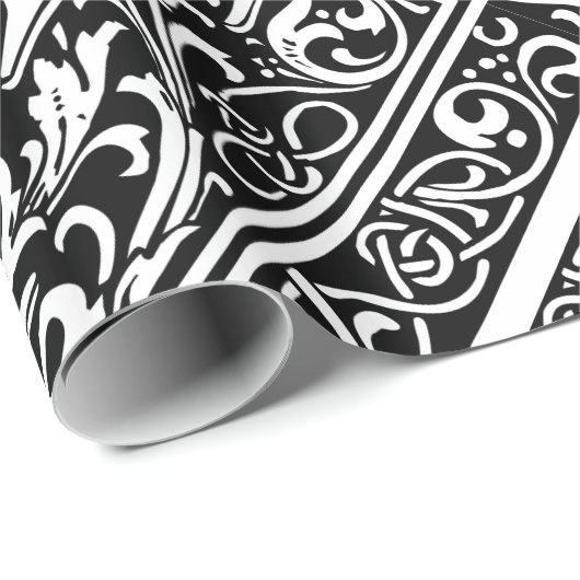 Letter E Middeleeuws Monogram Art Nouveau Cadeaupapier (Rol Hoek)