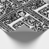 Letter E Middeleeuws Monogram Art Nouveau Cadeaupapier (Hoek)