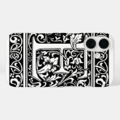 Letter E Middeleeuws Monogram Art Nouveau Case-Mate iPhone Case (Achterkant (horizontaal))