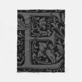 Letter E Middeleeuws Monogram Art Nouveau Fleece Deken (Voorkant)
