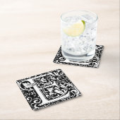 Letter E Middeleeuws Monogram Art Nouveau Kartonnen Onderzetters (Insitu)