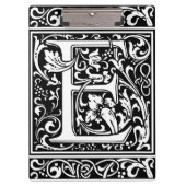 Letter E Middeleeuws Monogram Art Nouveau Klembord (Voorkant)