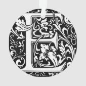 Letter E Middeleeuws Monogram Art Nouveau Ornament (achterkant)