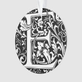Letter E Middeleeuws Monogram Art Nouveau Ornament (voorkant)