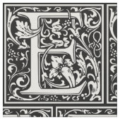 Letter E Middeleeuws Monogram Art Nouveau Stof (Close Up)