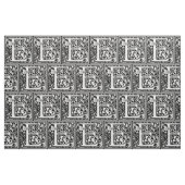 Letter E Middeleeuws Monogram Art Nouveau Stof (Fat Quarter)
