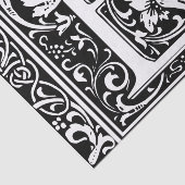 Letter E Middeleeuws Monogram Art Nouveau Tissuepapier (Detail)