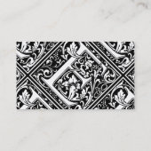 Letter E Middeleeuws Monogram Art Nouveau Visitekaartje (Achterkant)