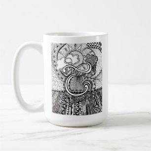 Letter E Mok, Art van Elizabeth Sampson Coffee Mok
