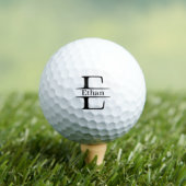 Letter E Monogram Aangepaste naam Golfballen (Insitu Shirt)