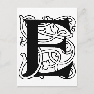 Letter E Monogram Briefkaart