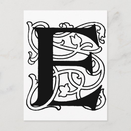 Letter E Monogram Briefkaart (Voorkant)