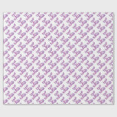 Letter E-monogram gepersonaliseerd roze paarse oml Cadeaupapier (Vlak)