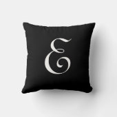 Letter E Monogram Initiaal Aangepast Kussen (Achterkant)