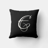 Letter E Monogram Initiaal Aangepast Kussen (Achterkant)