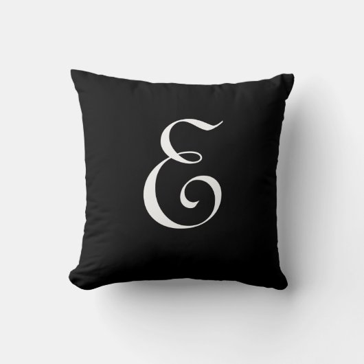 Letter E Monogram Initiaal Aangepast Kussen (Voorkant)