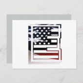 Letter E Monogram Initiaal USA Briefkaart (Voorkant / Achterkant)