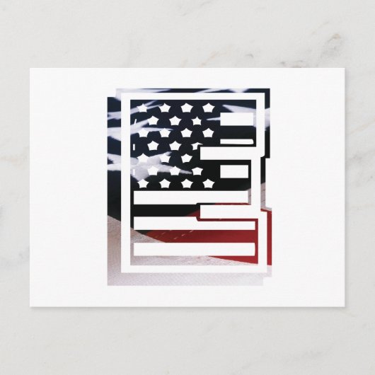 Letter E Monogram Initiaal USA Briefkaart (Voorkant)