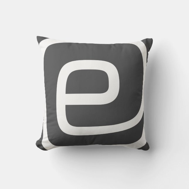 Letter E Monogram Kussen (Voorkant)