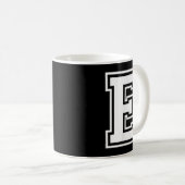 Letter E Name Initiaal Varsity Alphabet Monogram Koffiemok (Voorkant rechts)