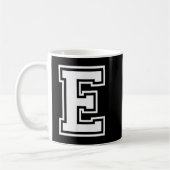 Letter E Name Initiaal Varsity Alphabet Monogram Koffiemok (Links)