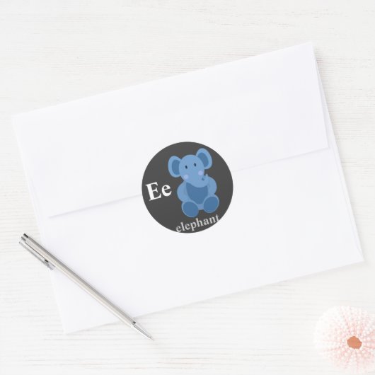 Letter E olifant Stickers (Envelop)