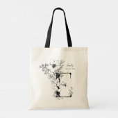 Letter E Organic Farmhouse Rustic Monogrammed Tote Bag (Achterkant)