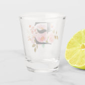 Letter E Shot Glass Glas (Achterkant)