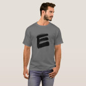 Letter E Single Initial Capital Alphabet Monogram T-shirt (Voorkant volledig)