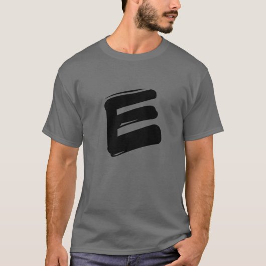 Letter E Single Initial Capital Alphabet Monogram T-shirt (Voorkant)