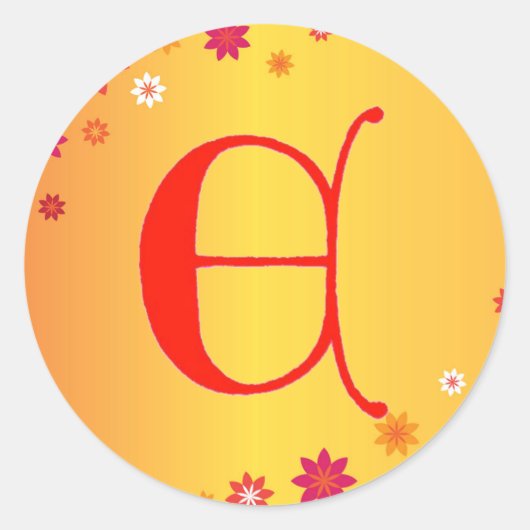 Letter E Sticker (Voorkant)