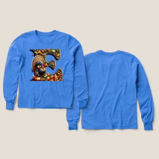 Letter E Thanksgiving style gift  (Voorkant /achterkant)