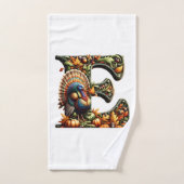 Letter E Thanksgiving style gift  Bad Handdoek (Handdoek)