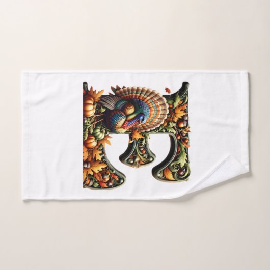 Letter E Thanksgiving style gift  Bad Handdoek (Handdoek)