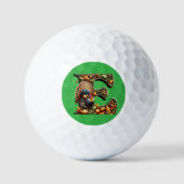 Letter E Thanksgiving style gift  Golfballen (Voorkant)
