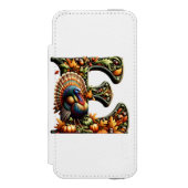 Letter E Thanksgiving style gift Incipio iPhone Portemonnee Hoesje (Voorkant Agenda)