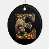 Letter E Thanksgiving style gift  Keramisch Ornament (Links)