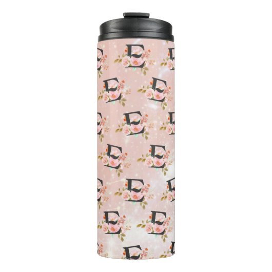 Letter E Thermische Tumbler Thermosbeker (Voorkant)