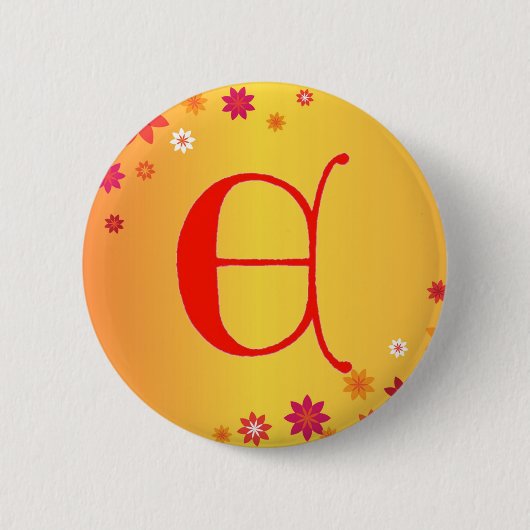 Letter E-toets Ronde Button 5,7 Cm (Voorkant)
