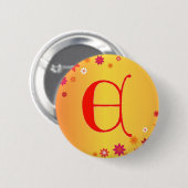 Letter E-toets Ronde Button 5,7 Cm (Voorkant /achterkant)