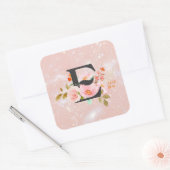 Letter E Vierkante Sticker (Envelop)