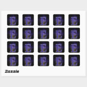 Letter E Vierkante Sticker (Vel)