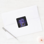 Letter E Vierkante Sticker (Envelop)