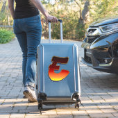 Letter E - vlammen Sticker (Koffer Insitu)