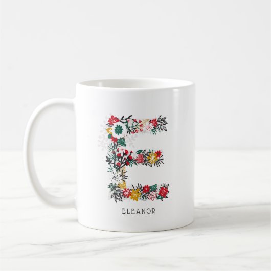 letter E | Whimsical Floral Letter Monogram I Mok (Links)