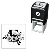 Letter E Zelfinktende Stempel (In situ)