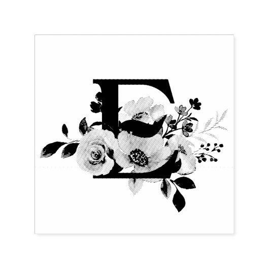 Letter E Zelfinktende Stempel (Design)
